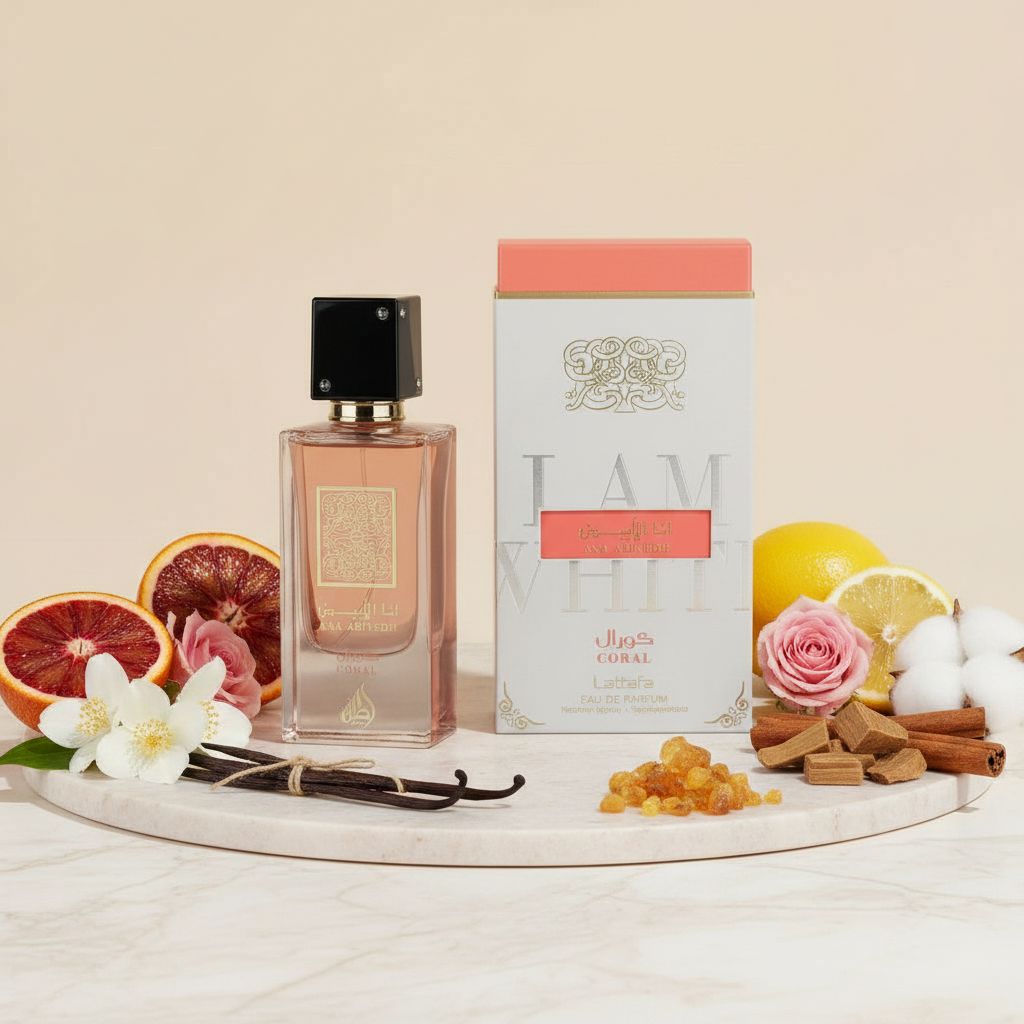 LATTAFA Ana Abiyedh Coral  Eau de Parfum- 60ml - ingredients