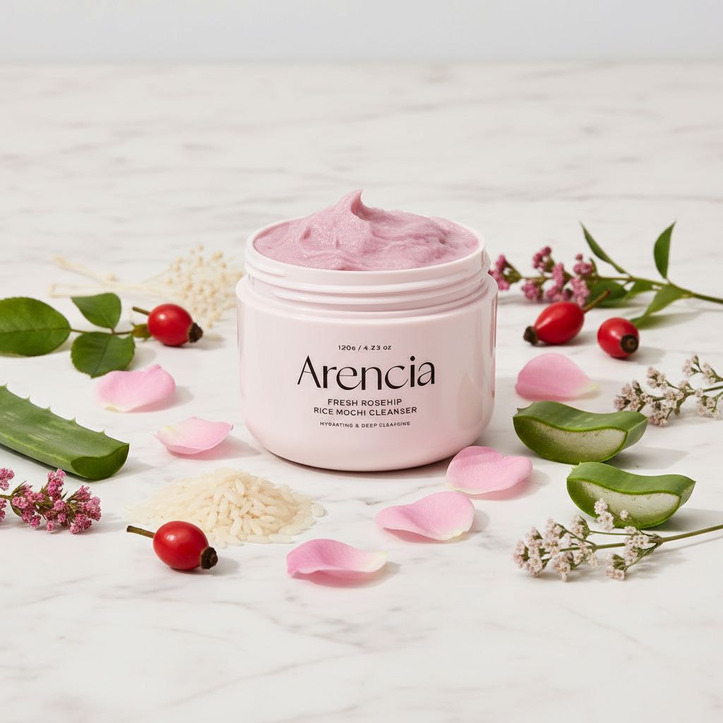 ARENCIA Fresh Rosehip Rice Mochi Cleanser – Nettoyant Éclat au Riz & Rose Musquée 120 g - ingredients
