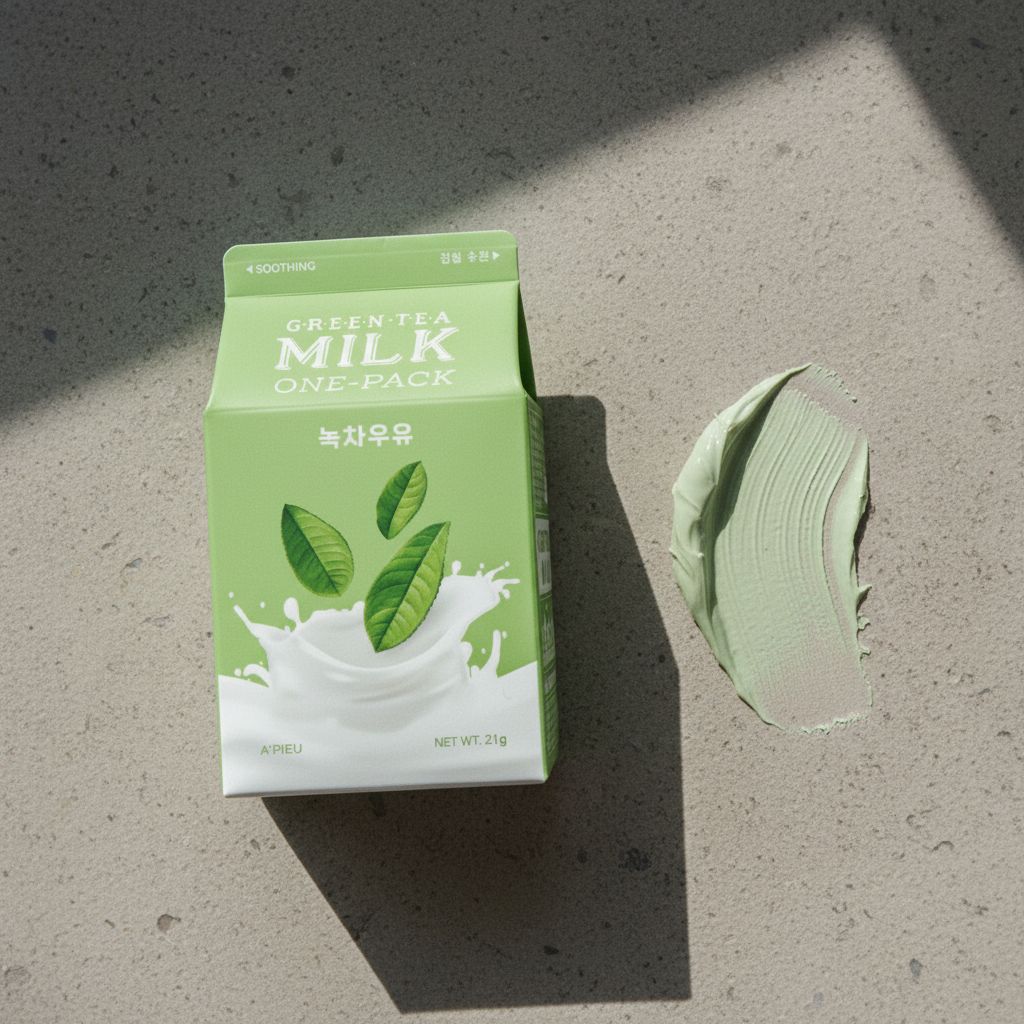 Green Tea Milk Face Mask – Masque Visage Apaisant au Thé Vert & Lait - texture
