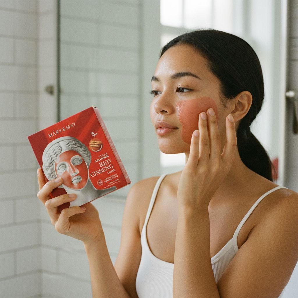 Mary & May - Vegan Collagen Red Ginseng Mask — Éclat et fermeté intensifiés - lifestyle