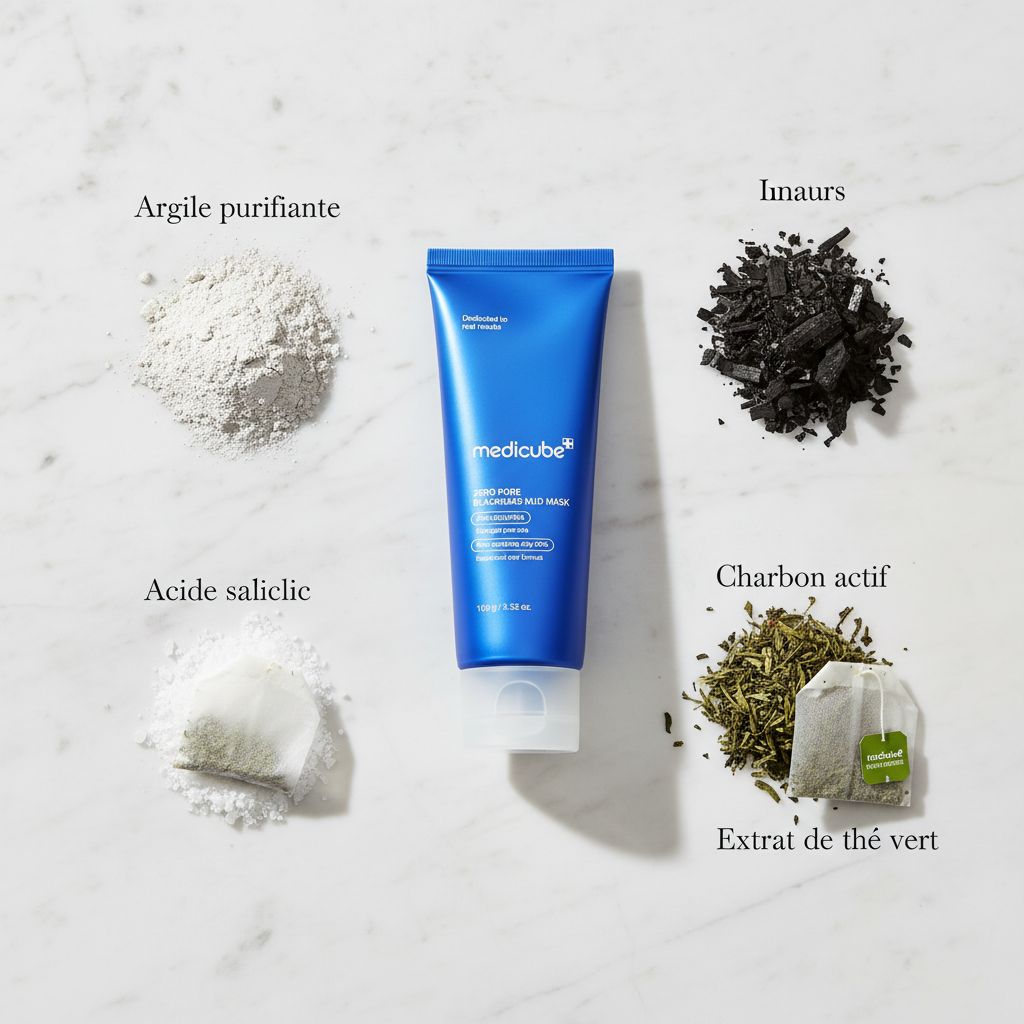Medicube ZERO PORE BLACKHEAD MUD MASK 100g — Purifie les pores en profondeur - ingredients