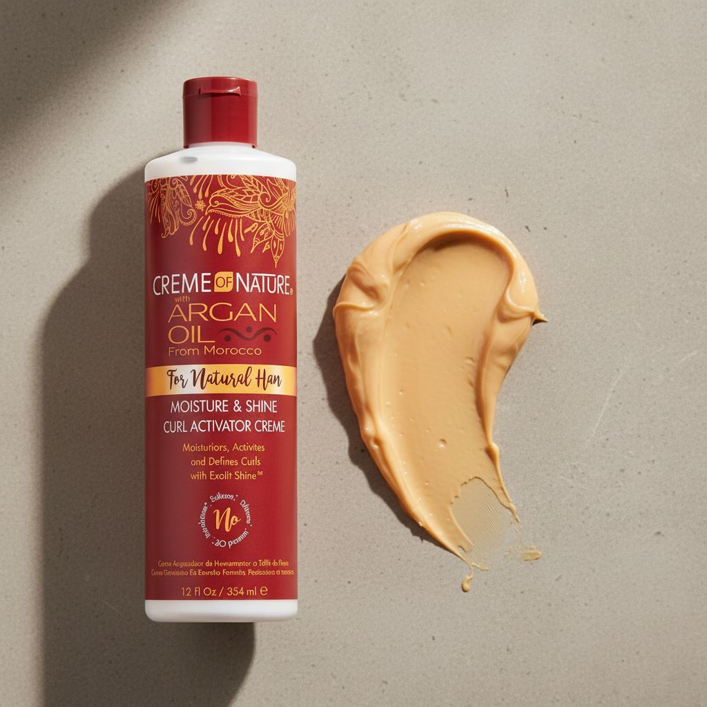 Creme of Nature – Activateur de Boucles Hydratation & Brillance à l’Huile d’Argan 354ml (Moisture & Shine Curl Activator Creme) - texture
