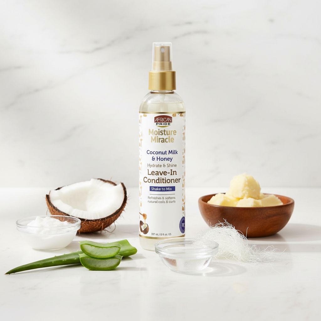 African Pride Moisture Miracle – Soin Sans Rinçage Hydratant (Leave-In Conditioner) 237ml - ingredients