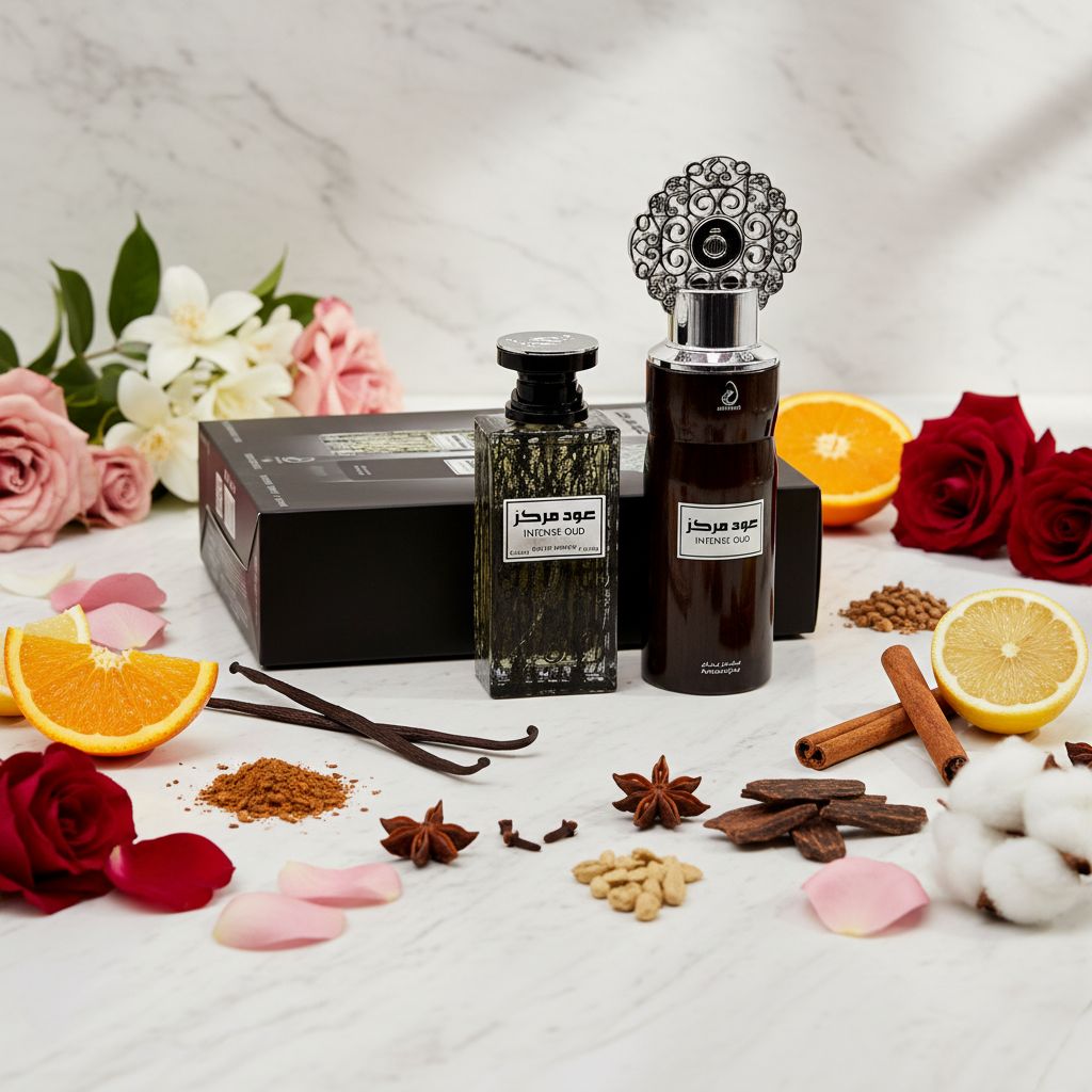 ARABIYAT Intense Oud Coffret Parfum 100ml & Spray 200ml - ingredients