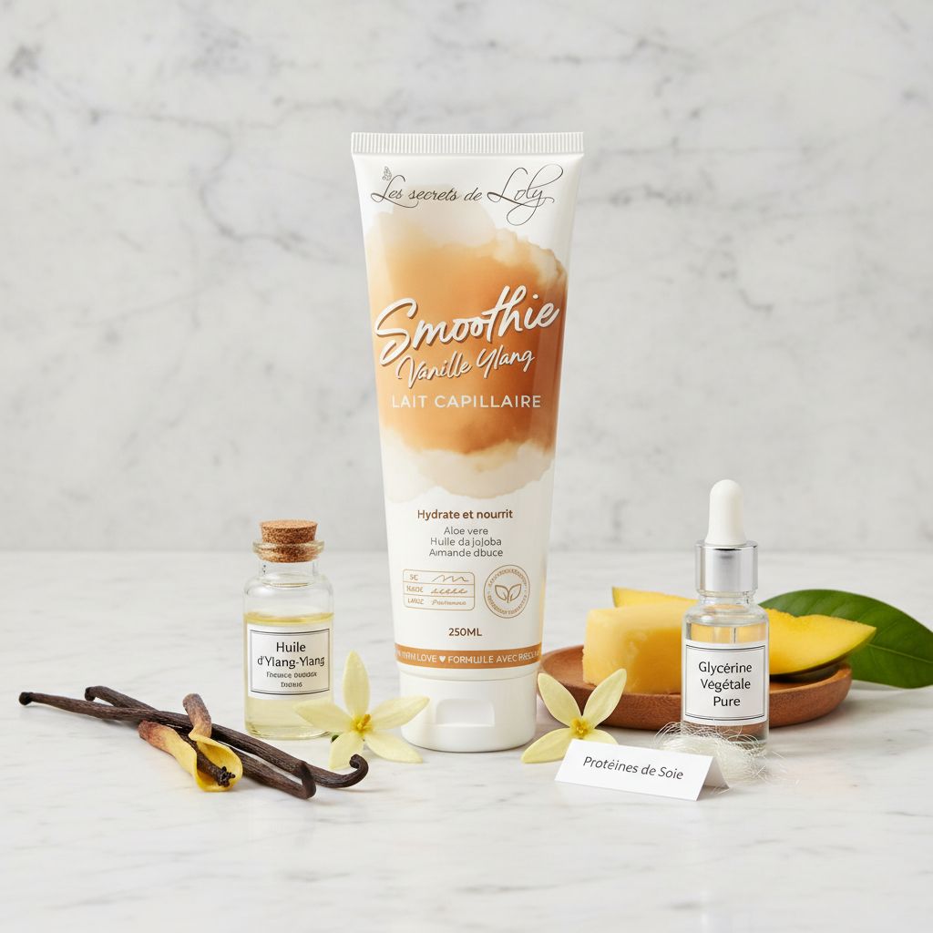 Les Secrets de Loly – Smoothie Vanille & Ylang Lait Coiffant Hydratant 250ml - ingredients