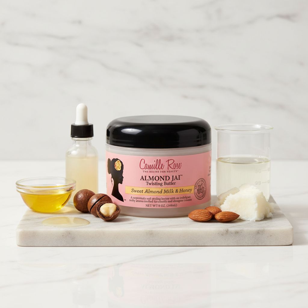 Camille Rose – Beurre Capillaire Hydratant Amande & Macadamia 8oz (Almond Jai Butter) - ingredients