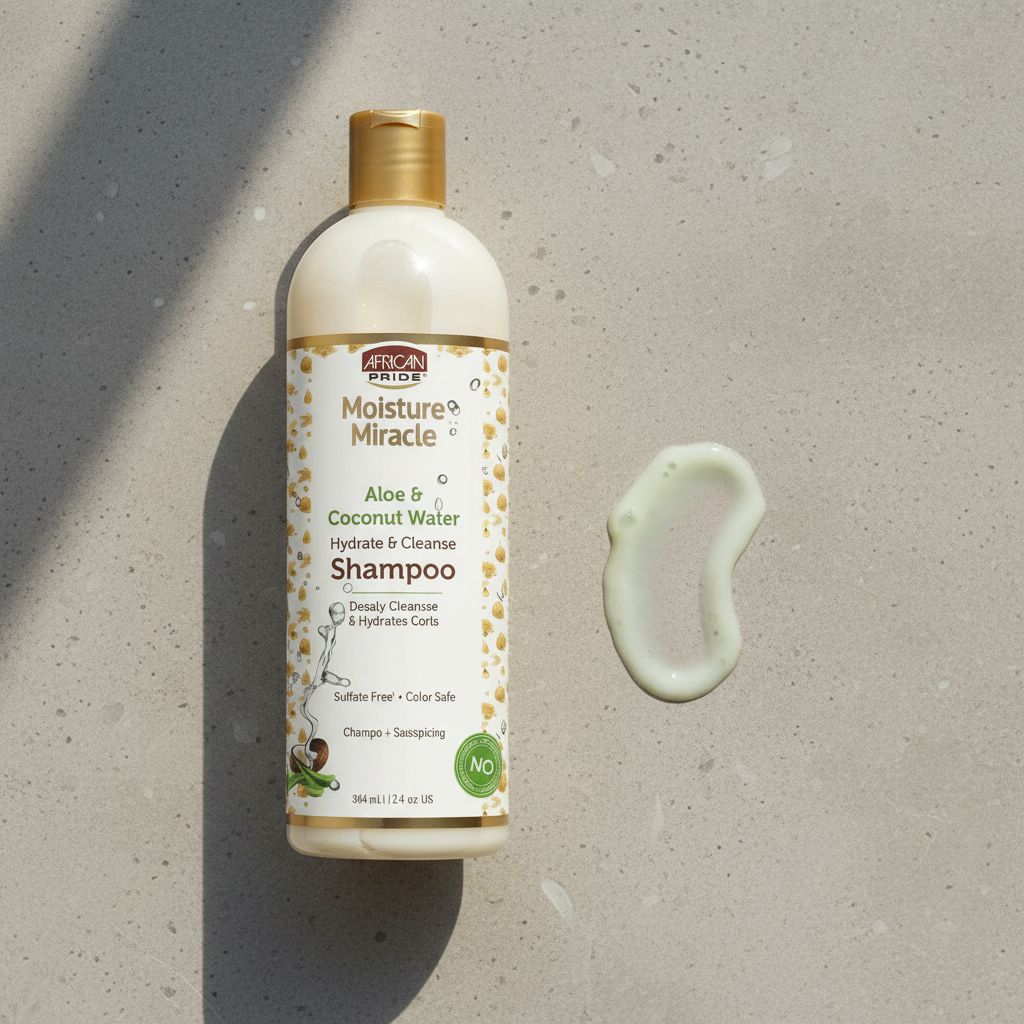 African Pride Moisture Miracle – Shampoing Aloe & Coconut Water 354ml - texture