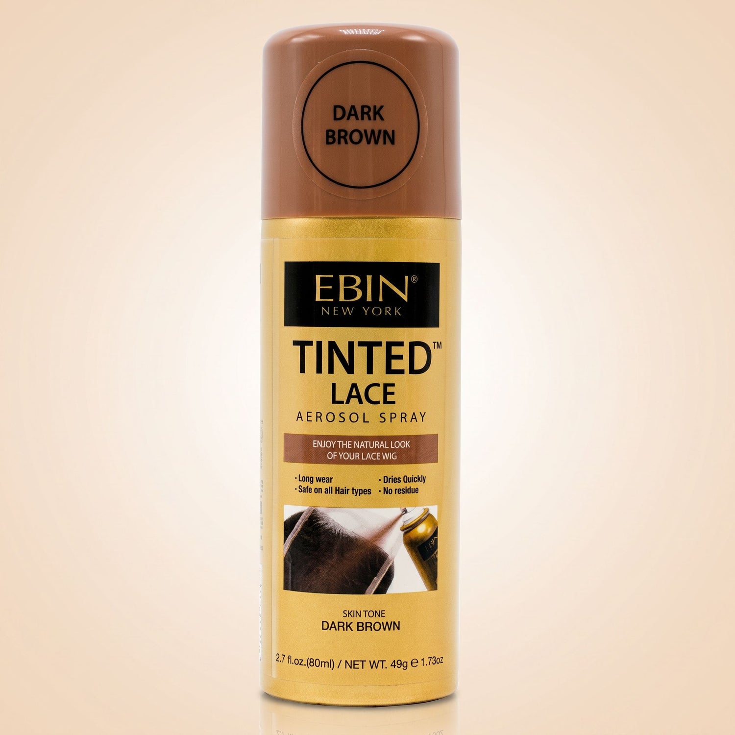 EBIN Tinted Lace Spray Dark Brown 80ml - hero