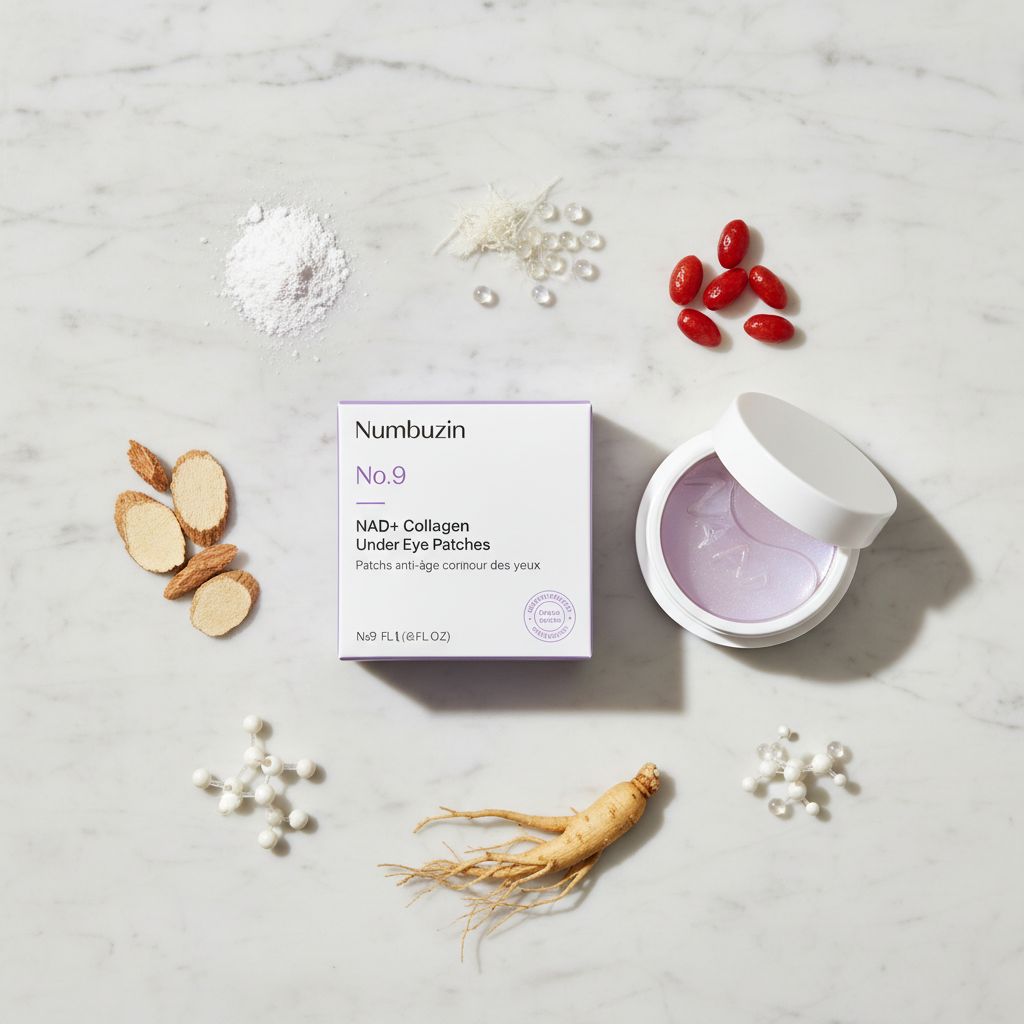 Numbuzin - No.9 NAD+ Collagen Under Eye Patches — Patchs anti-âge contour des yeux - ingredients