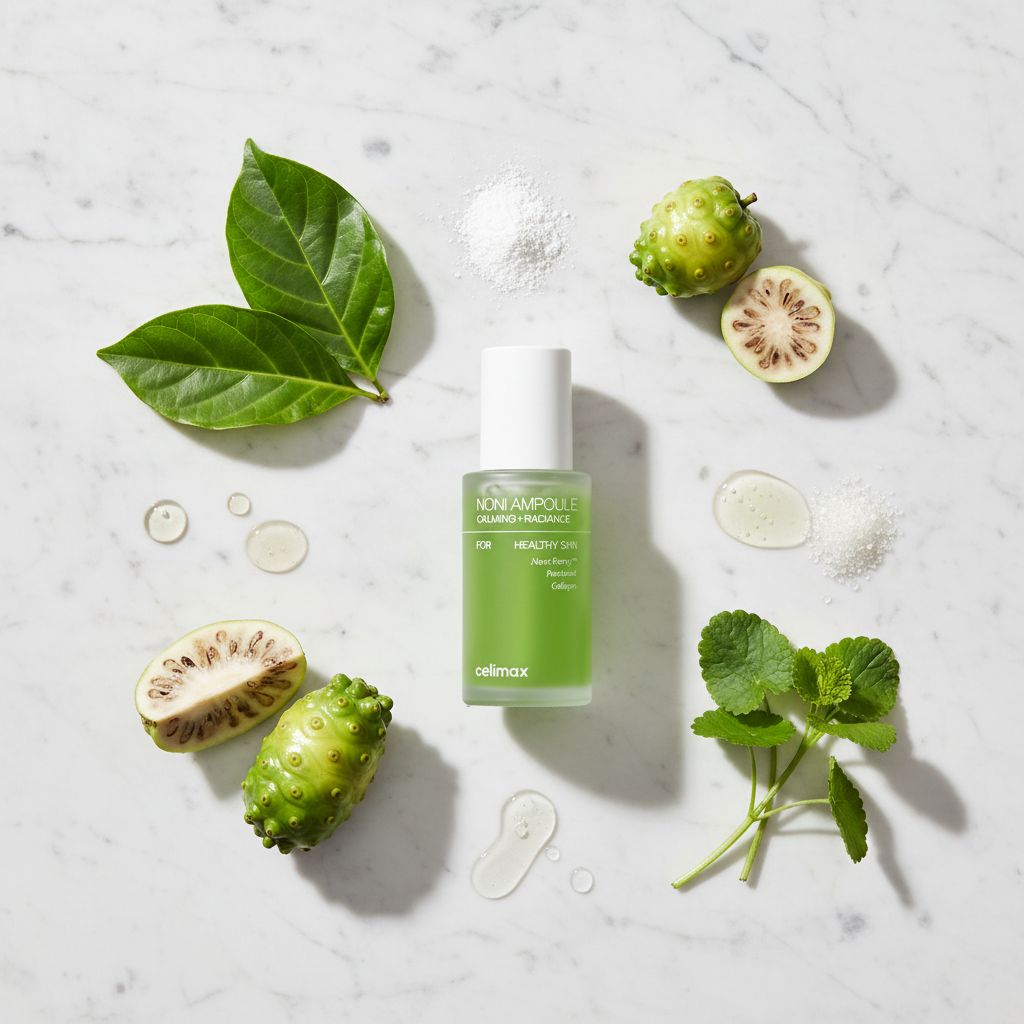 CELIMAX NONI ENERGY AMPOULE CALMING+RADIANCE 30ml — Sérénité et éclat revitalisé - ingredients