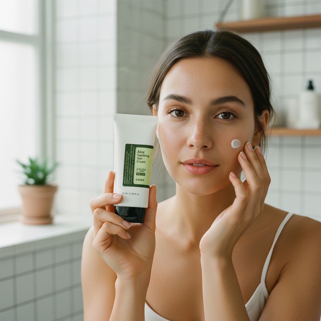 COSRX Aloe Soothing Sun Cream SPF50+ – Crème Solaire Apaisante à l’Aloe Vera 50 ml - lifestyle
