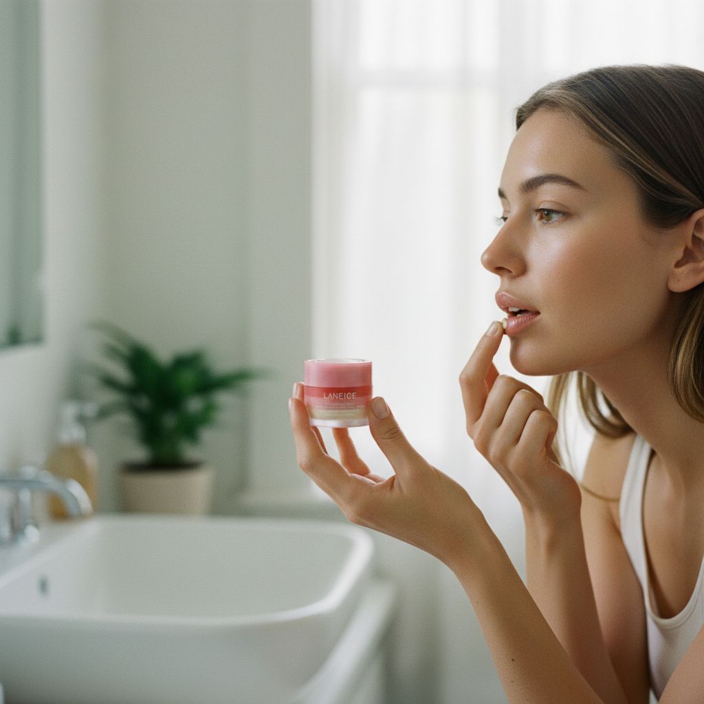 laneige strawberry shortcake lip sleeping mask 20g — Lèvres douces et hydratées la nuit - lifestyle