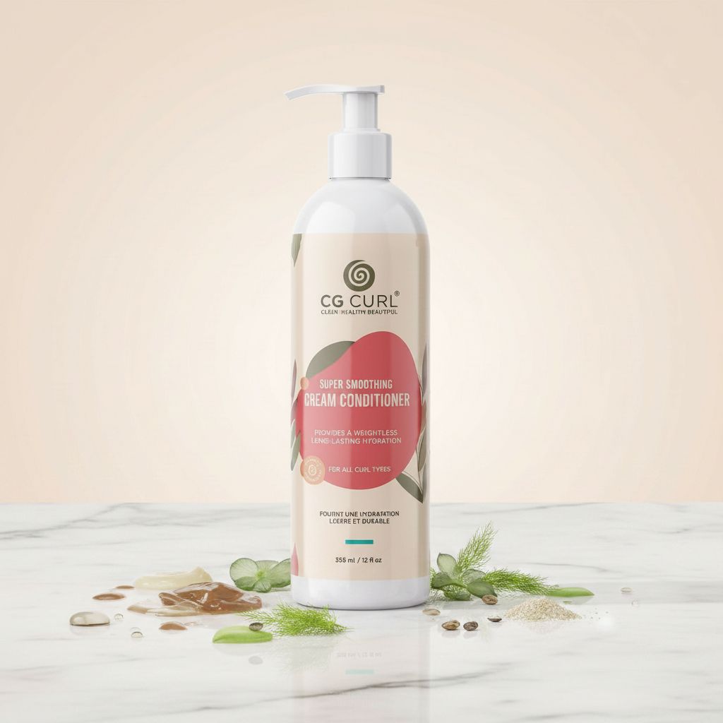 CG CURL – Après-Shampoing Crème Lissante Hydratante 355ml / 12oz (Super Smoothing Cream Conditioner) - ingredients