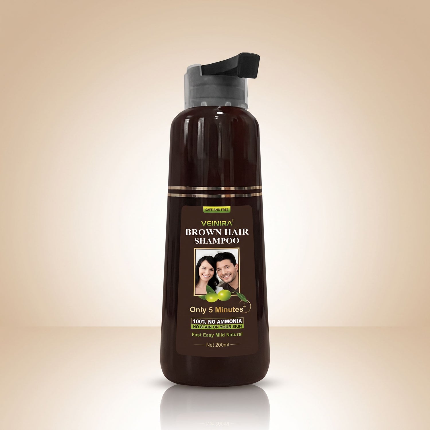 VEINIRA Brown HAIR Shampoo 200ml (Bouteille) - hero