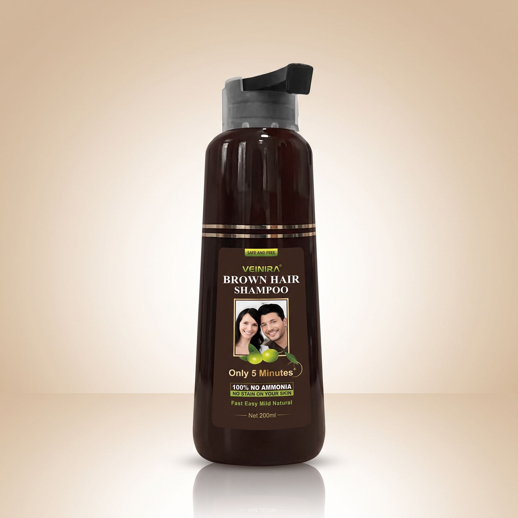 VEINIRA Brown HAIR Shampoo 200ml (Bouteille) - hero