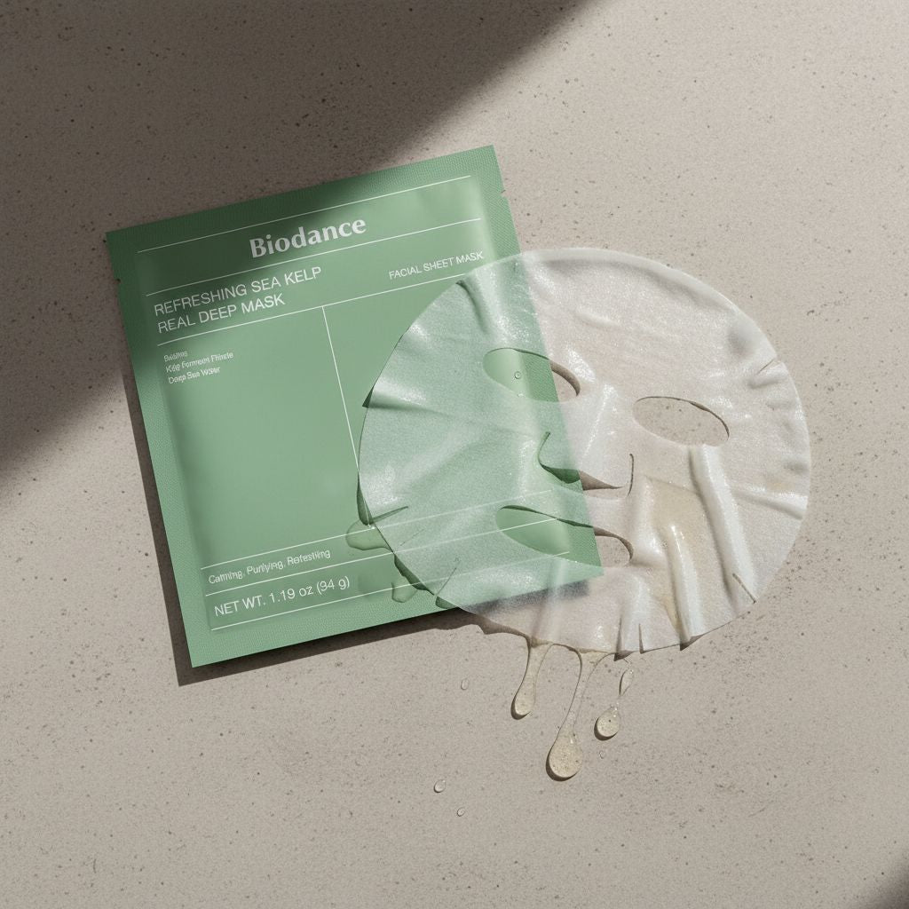 BIODANCE Refreshing Sea Kelp Real Deep Mask – Masque Hydratant aux Algues Marines - texture