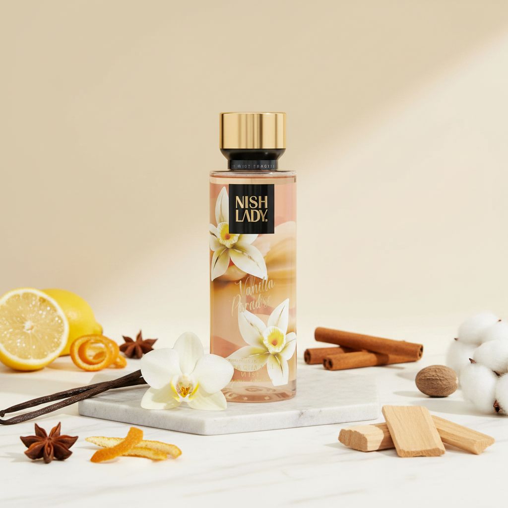 NISH LADY Vanilla Paradise Brume corps 260ml - ingredients