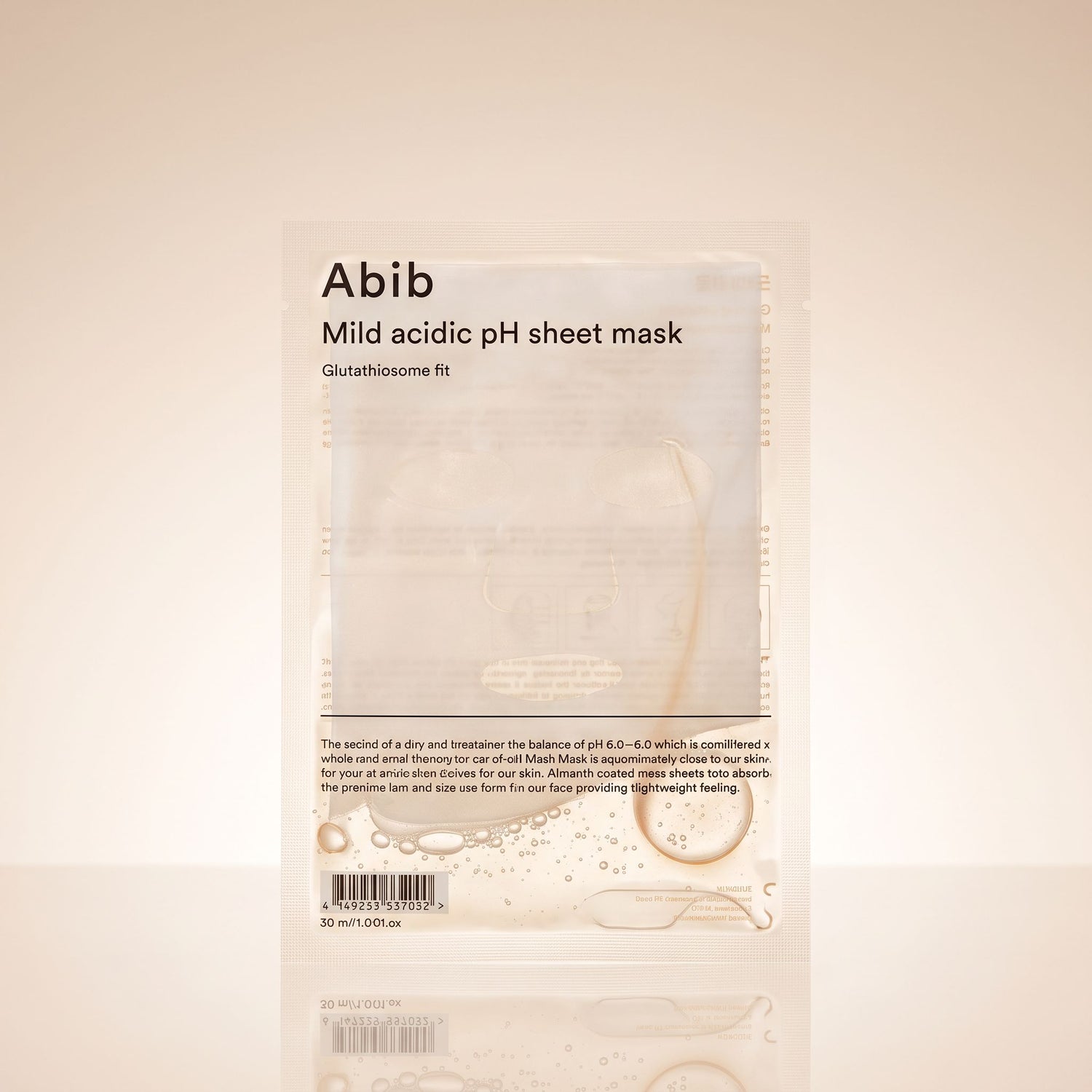 [Abib] [1ea] MILD ACIDIC PH SHEET MASK GLUTATHIOSOME FIT 30ml — Masque éclat anti-âge glutathion - hero