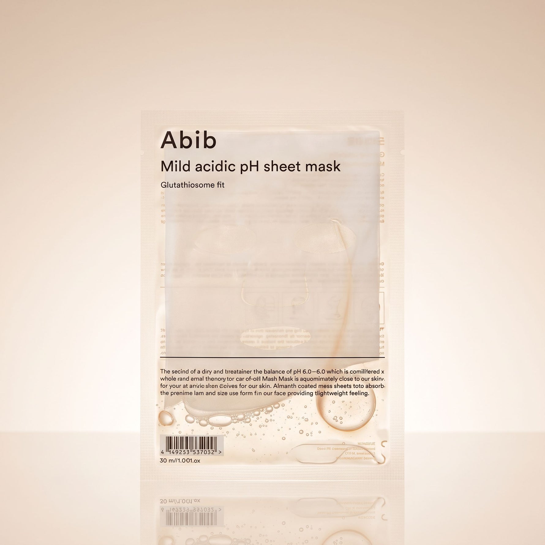 [Abib] [1ea] MILD ACIDIC PH SHEET MASK GLUTATHIOSOME FIT 30ml — Masque éclat anti-âge glutathion - hero