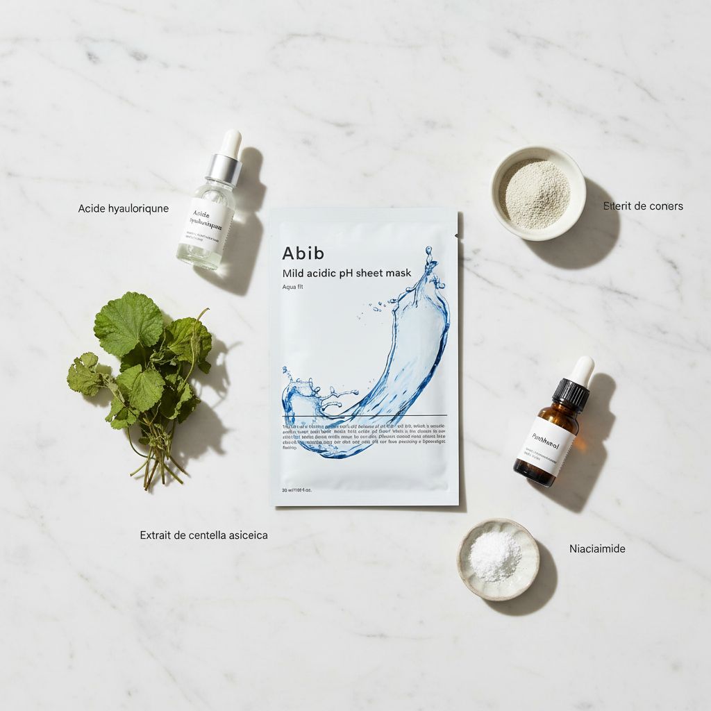 [Abib] [1ea] Mild Acidic pH Sheet Mask_Aqua Fit — Hydratation intense et équilibrante - ingredients