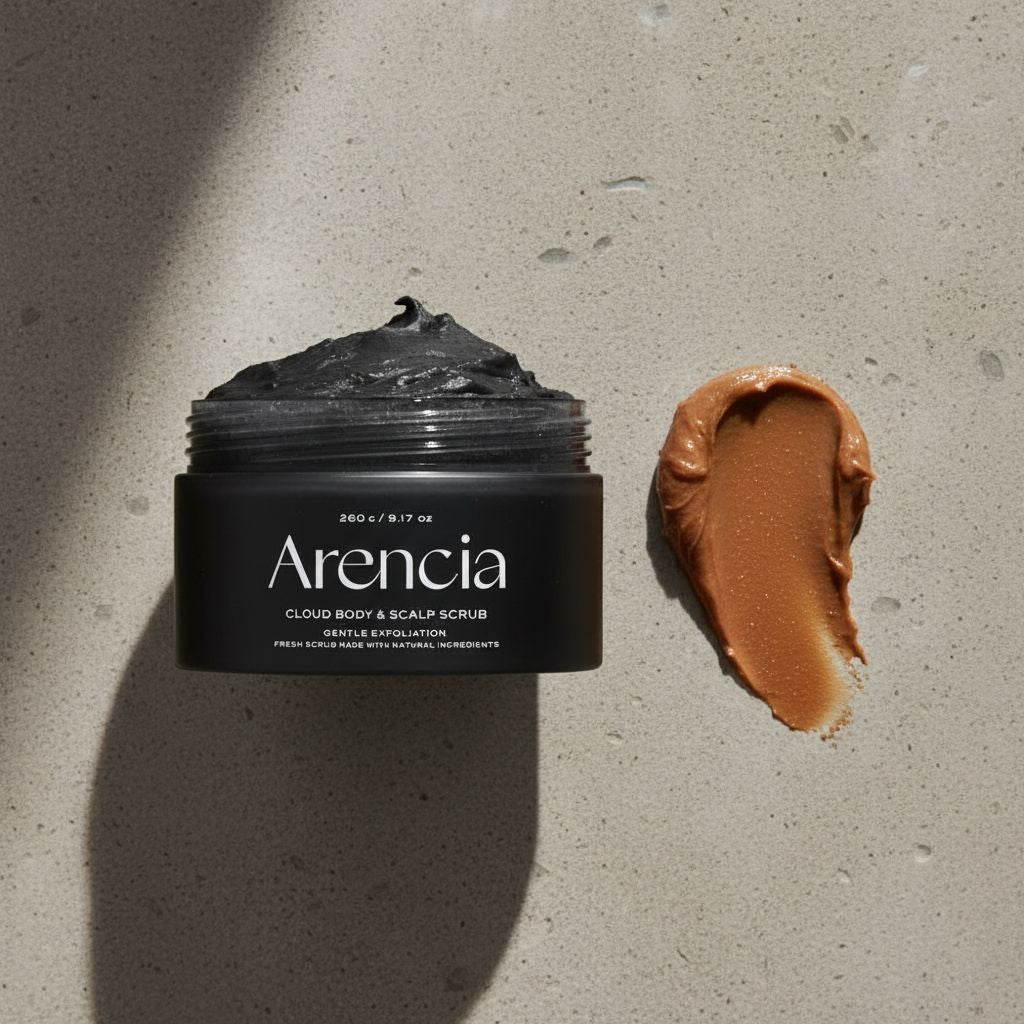 [ARENCIA] FRESH CLOUD SCRUB BLACK TEA & YUZU 260G - texture