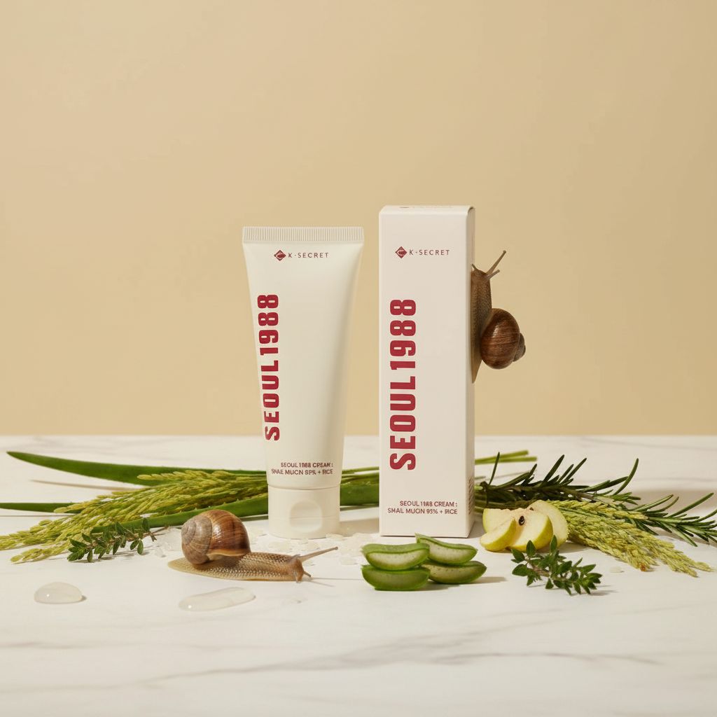 KSECRET Seoul 1988 Cream – Snail Mucin 93% + Rice 100 ml - ingredients