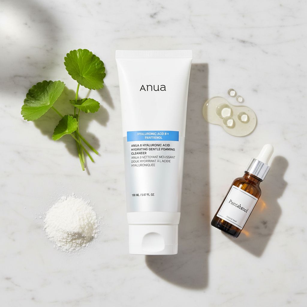 [ANUA] 8 HYALURONIC ACID HYDRATING GENTLE FOAMING CLEANSER 150ml — Nettoyage doux et hydratant - ingredients