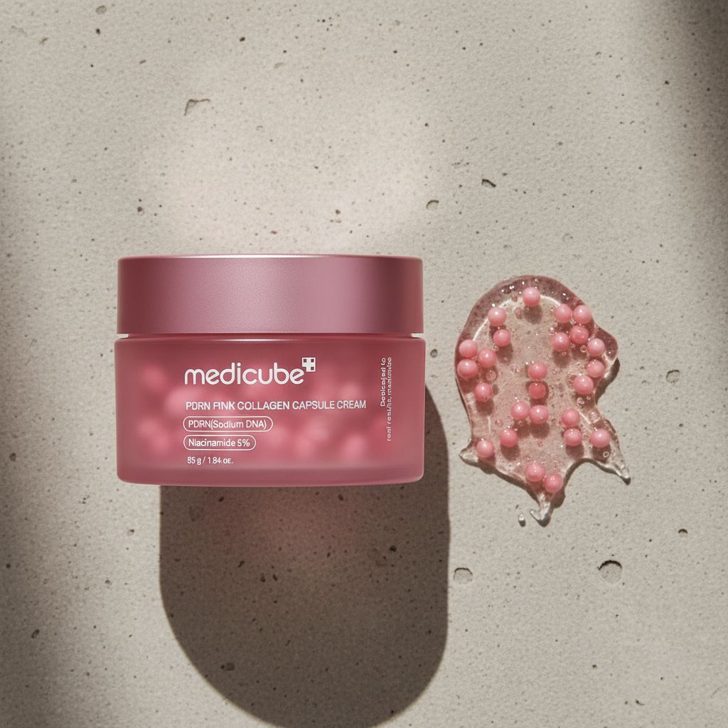 Medicube RENEW PDRN PINK COLLAGEN CAPSULE CREAM 55g - texture