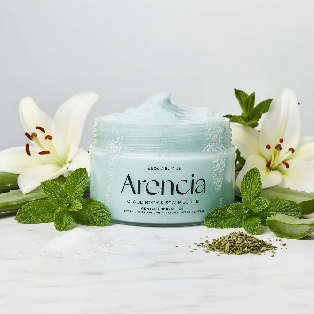 [ARENCIA] FRESH CLOUD SCRUB FRENCH MINT & LILY 260G - ingredients
