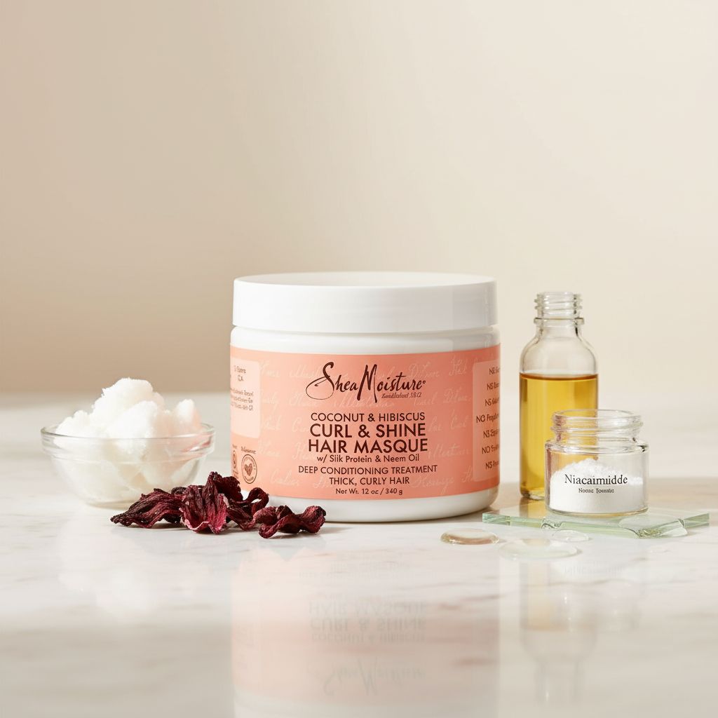 Shea Moisture – Coconut & Hibiscus Curl & Shine Hair Masque 340g - ingredients