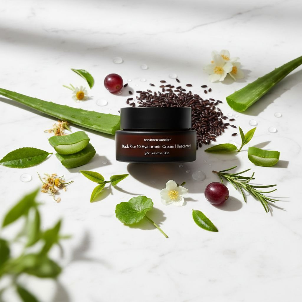 Haruharu Wonder Black Rice 10 Hyaluronic Cream Unscented – Crème Hydratante au Riz Noir 50 ml - ingredients