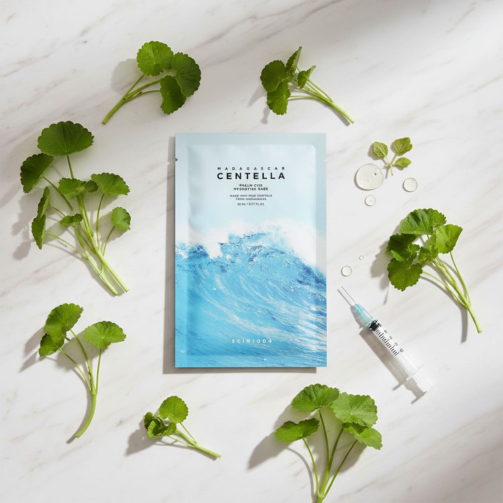 [Skin1004] [5ea] Madagascar Centella Hyalu-Cica Hydrating Mask 23ml — Masque hydratant apaisante intensif - ingredients