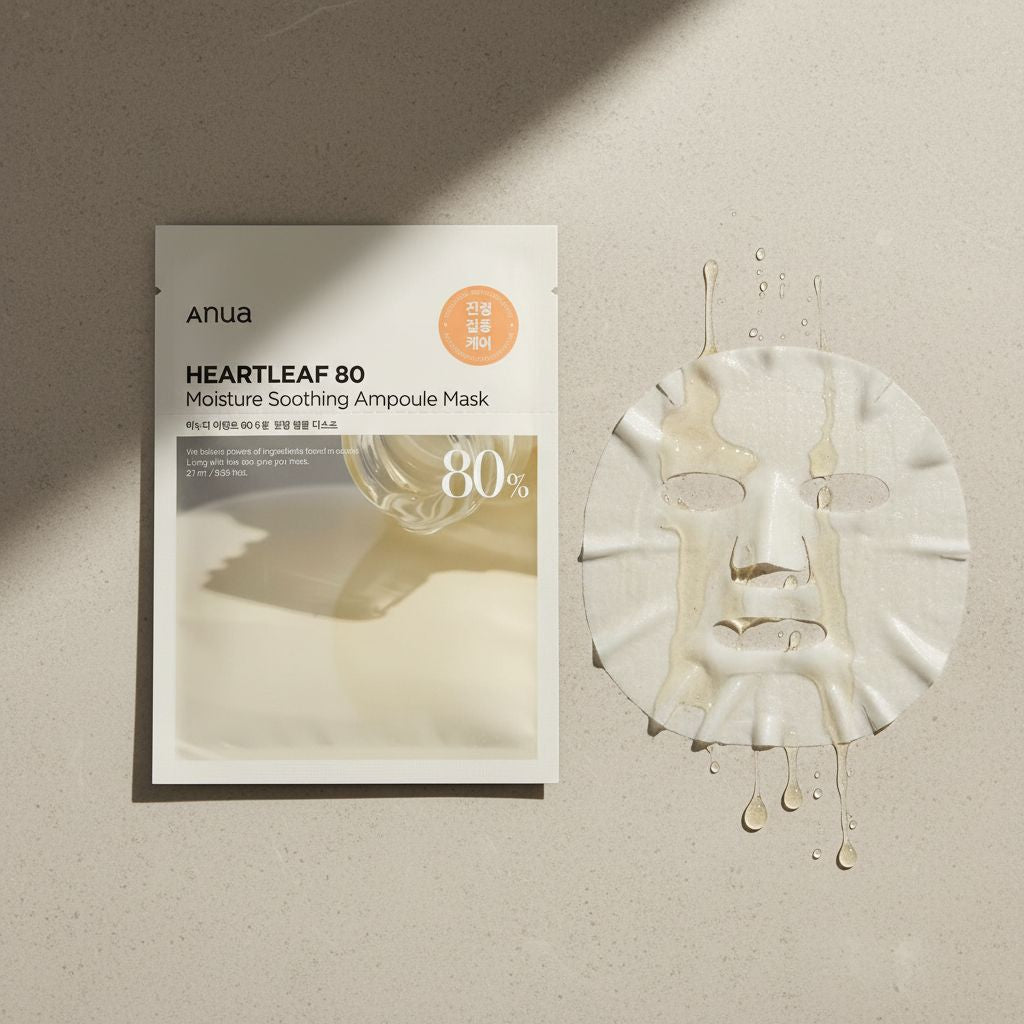 Anua - Heartleaf 80 Moisture Soothing Ampoule Mask — Sérénité et hydratation intense - texture