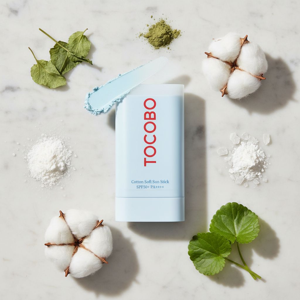 [TOCOBO] COTTON SOFT SUN STICK SPF50+ PA++++ — Protection solaire ultra légère - ingredients