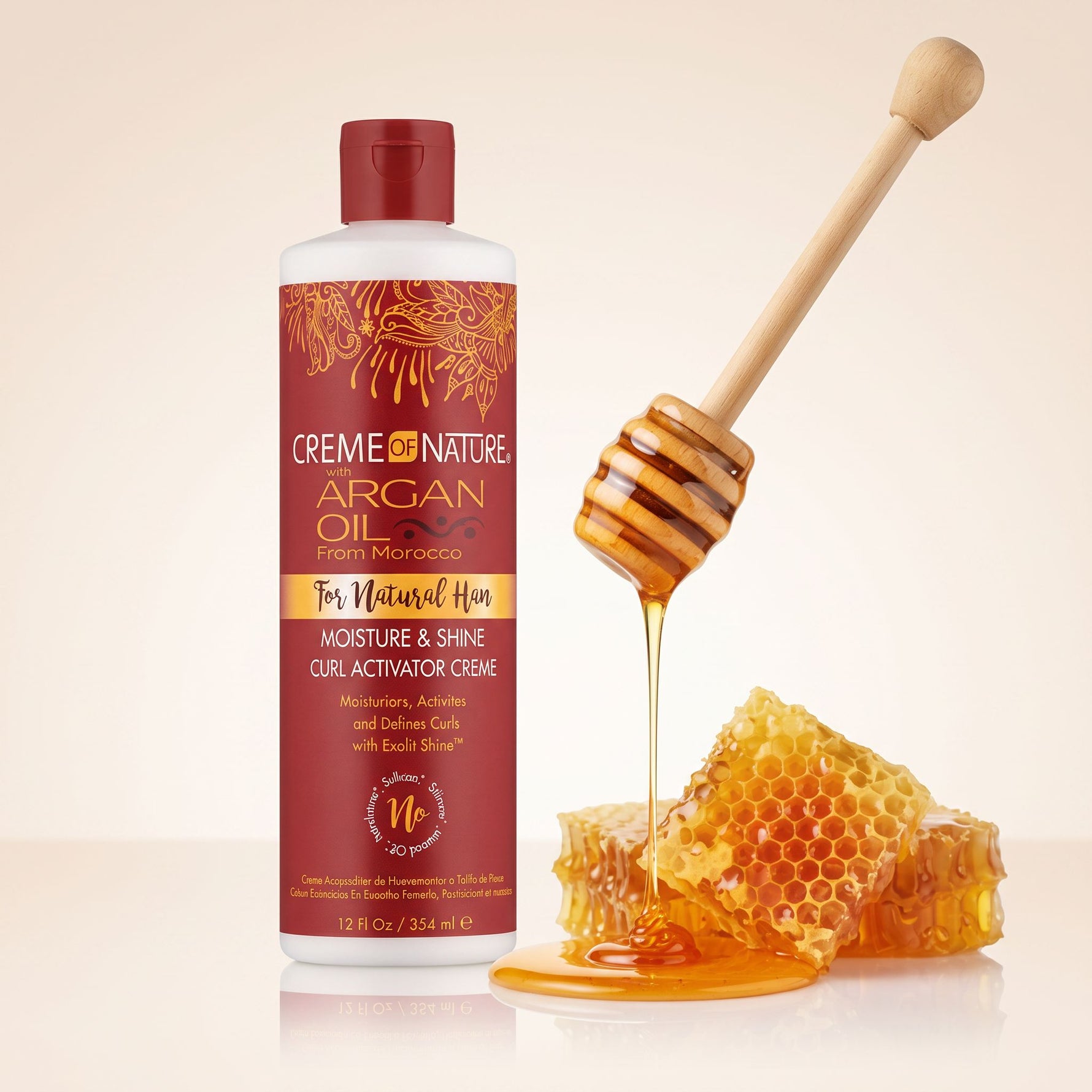 Creme of Nature – Activateur de Boucles Hydratation & Brillance à l’Huile d’Argan 354ml (Moisture & Shine Curl Activator Creme) - hero