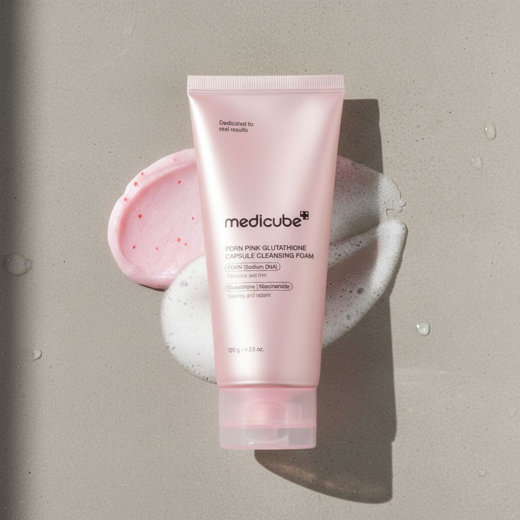 Medicube – PDRN Pink Glutathione Capsule Cleansing Foam – 120g - texture