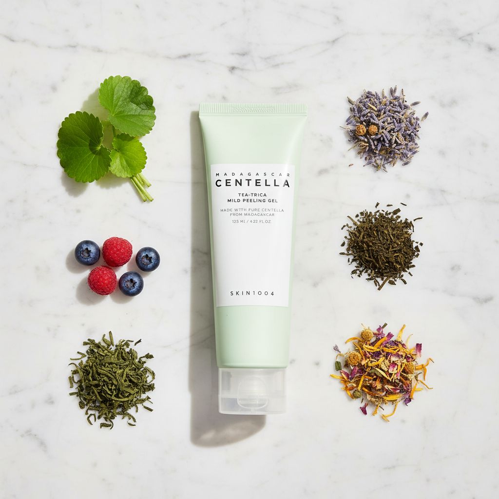 [Skin1004] Madagascar Centella Tea-Trica Mild Peeling Gel 125ml — Exfolie doux pour peau sensible - ingredients