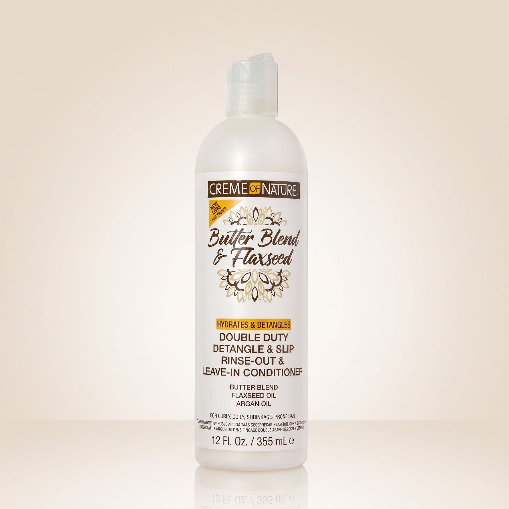 Creme of Nature – Shampoing Hydratant Butter Blend & Flaxseed 12oz (BB&F Shampoo) - hero