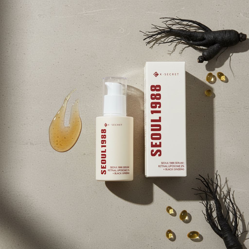 KSECRET Seoul 1988 Serum – Retinal Liposome 2% + Black Ginseng 30 ml - texture
