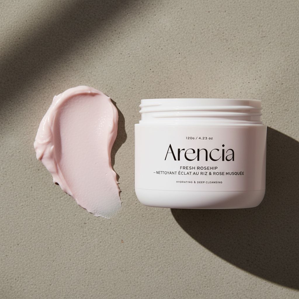 ARENCIA Fresh Rosehip Rice Mochi Cleanser – Nettoyant Éclat au Riz & Rose Musquée 120 g - texture