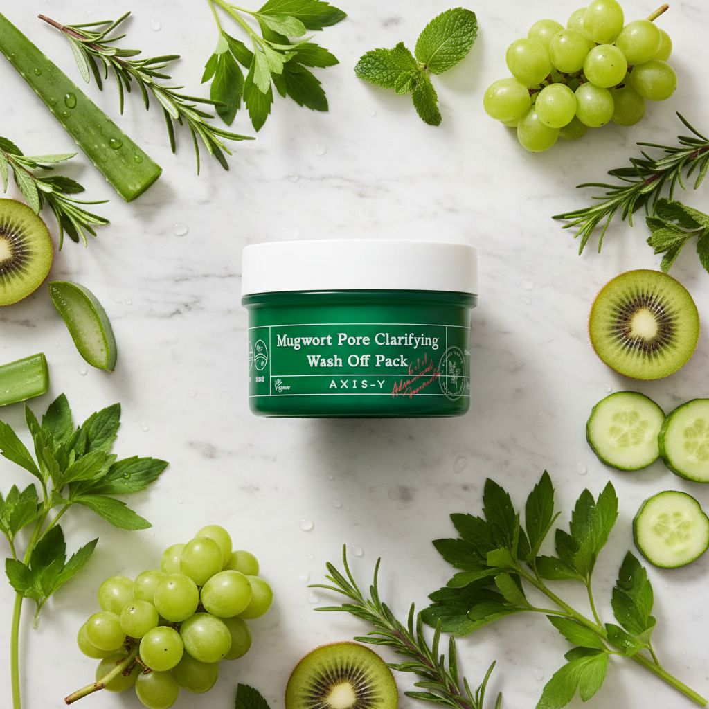 AXIS-Y Mugwort Pore Clarifying Wash-Off Pack – Masque Purifiant aux Pores 100 ml - ingredients