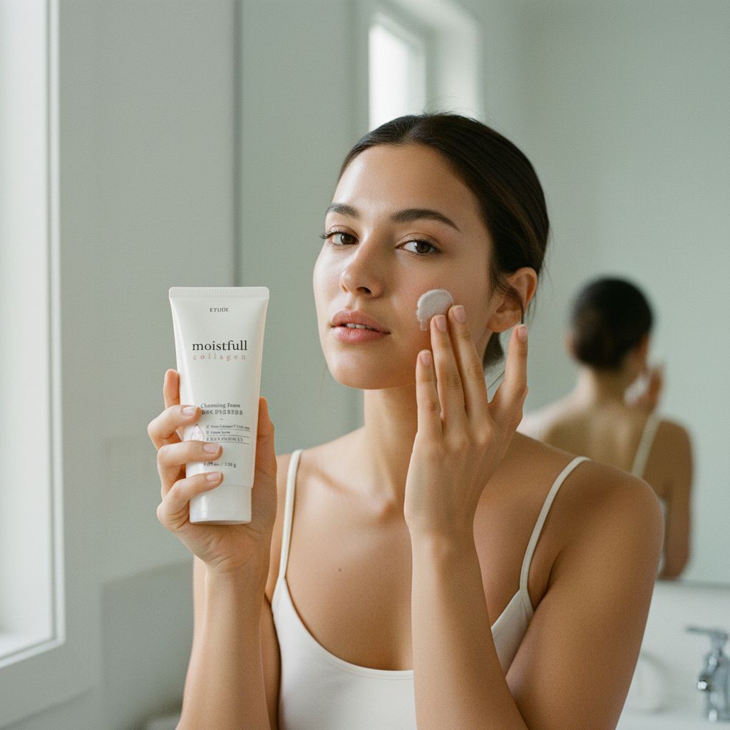 Etude Moistfull Collagen Cleansing Foam – Mousse Nettoyante Hydratante au Collagène 150 g - lifestyle
