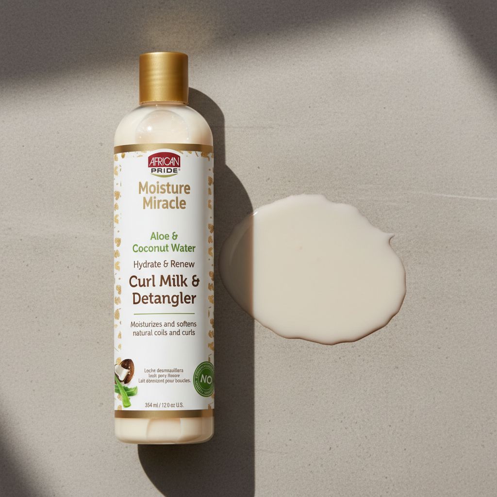 African Pride Moisture Miracle – Lait Capillaire Démêlant Curl Milk 354ml - texture