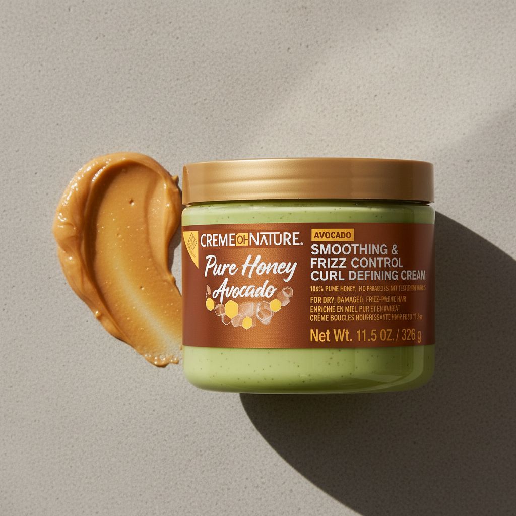 Creme of Nature Pure Honey Avocado – Crème Boucles Nourrissante Hair Food 11.5oz (Hair Food Curl Cream et anti-frizz) - texture