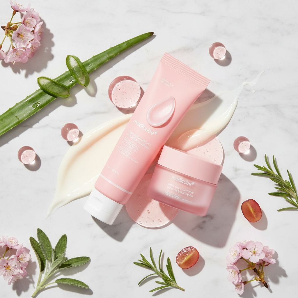 Medicube PDRN Pink Hyaluronic Moisturizing Cream – Crème Hydratante Repulpante 50 ml - ingredients