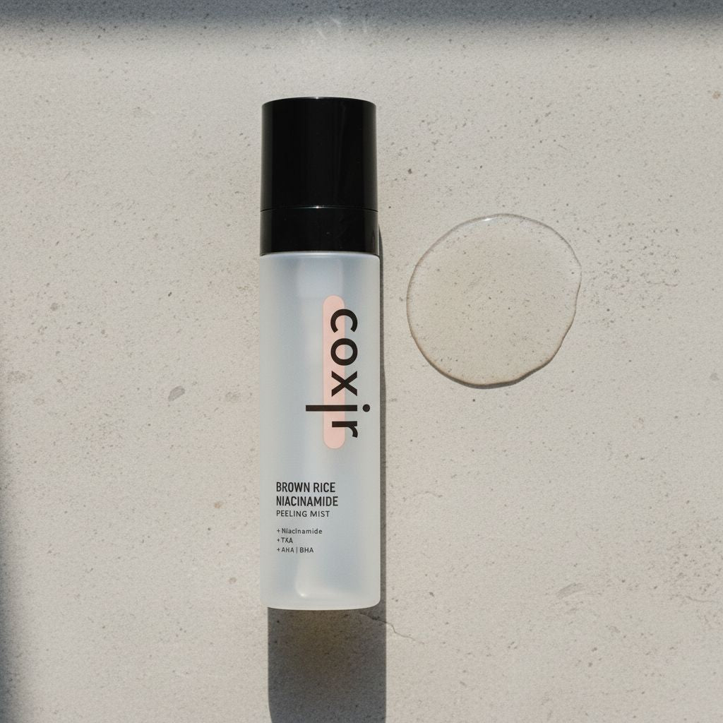 COXIR – Brown Rice Niacinamide Peeling Mist — Exfolie et unifie la peau - texture