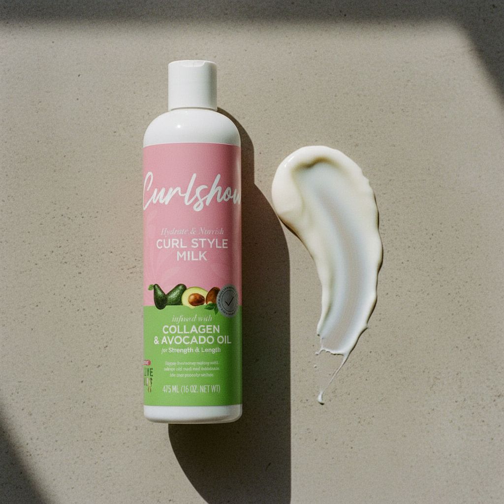 CURLSHOW – Lait Coiffant Hydratant Boucles 473ml (Curl Style Milk) - texture