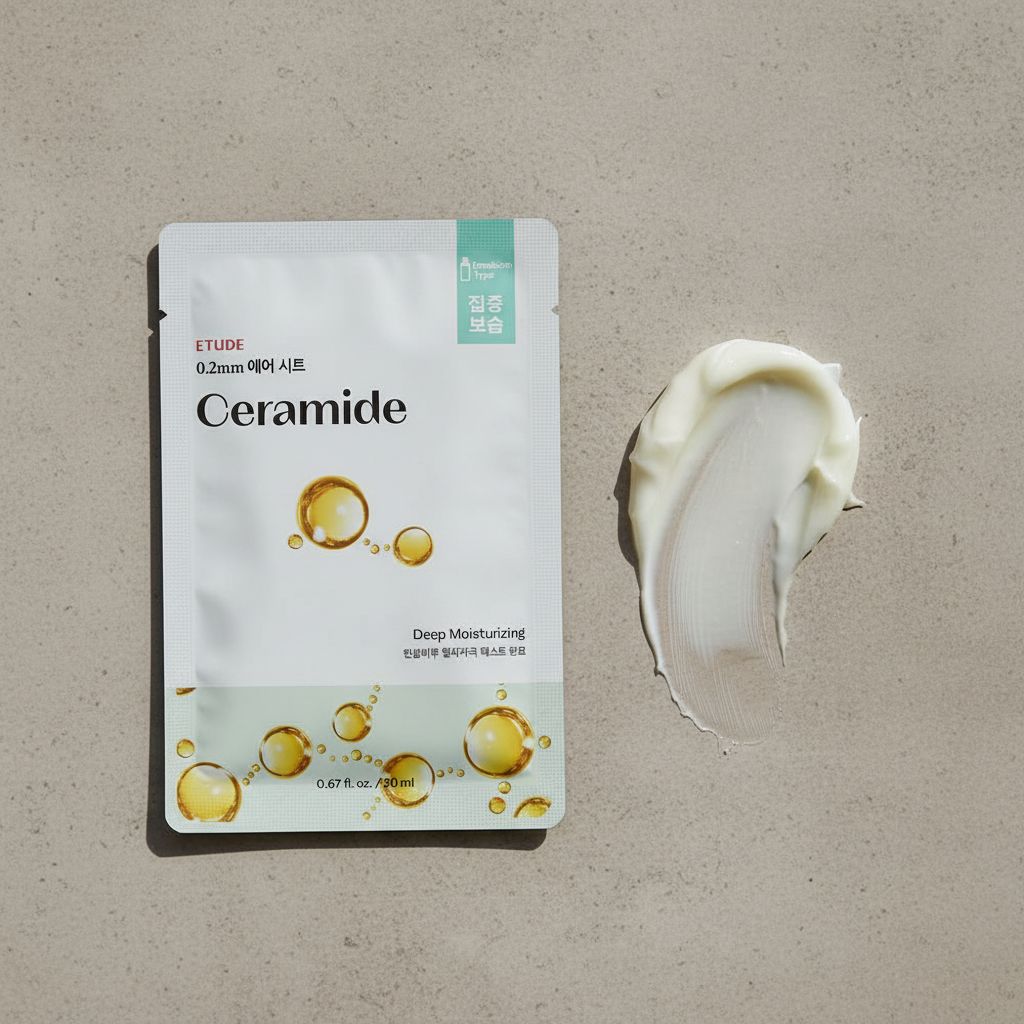 Etude House - 0.2 Ceramide Facial Mask Sheet — Hydratation intense et réparation céramides - texture