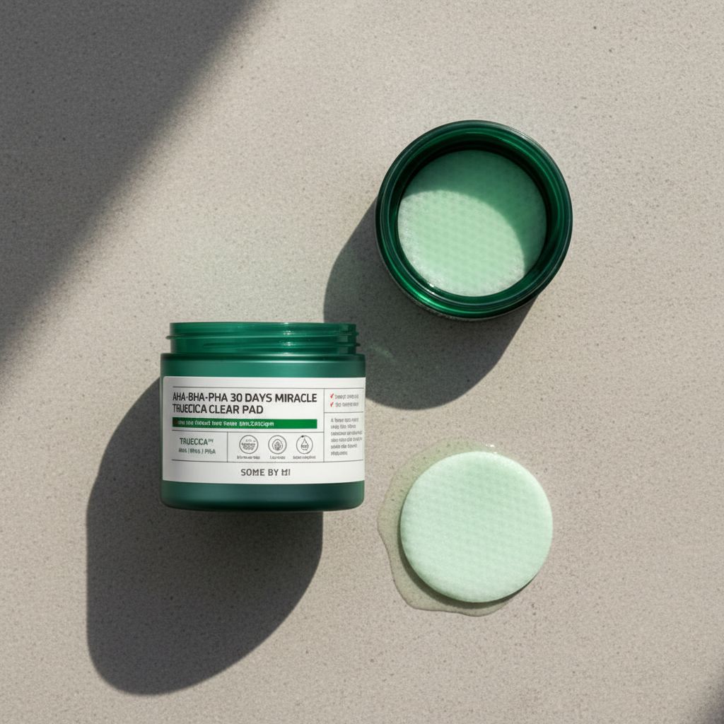 SOME BY MI - AHA-BHA-PHA 30days Miracle Truecica Clear Pad - 70 pad — Exfolie et apaise en 30 jours - texture