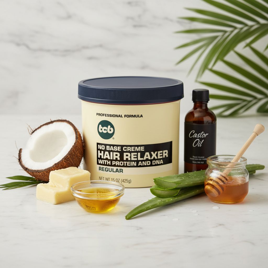 TCB No Base Crème Défrisante – Regular 15 oz - ingredients